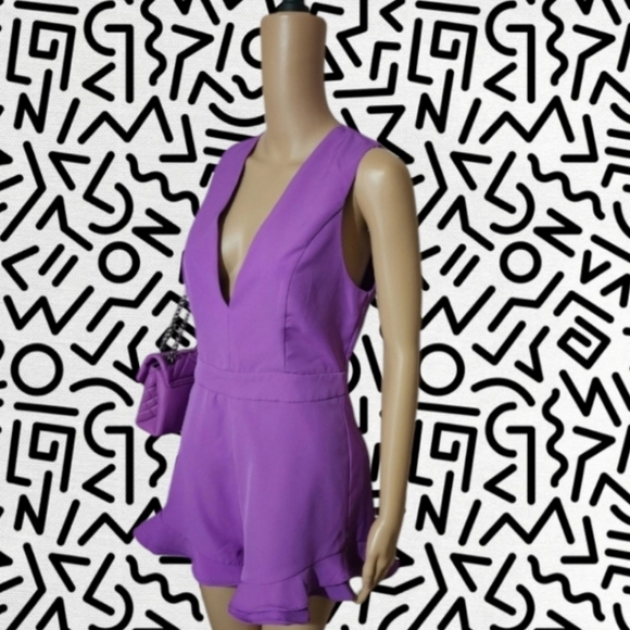 DO+BE Pants - Womens purple romper shorts